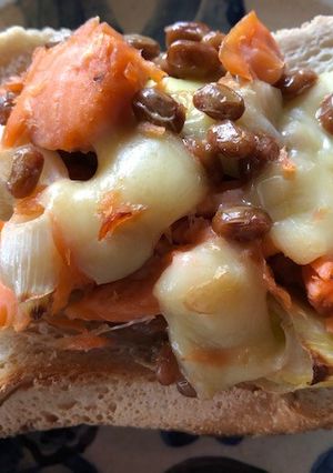 納豆と鮭のカリカリトースト-レシピのメイン写真