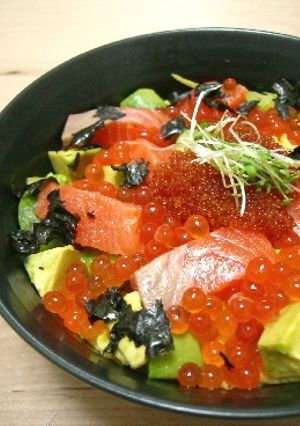 鮭&イクラのプチプチ食感カリフォルニア丼-レシピのメイン写真
