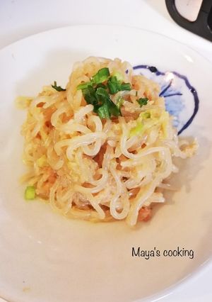 味が染み込む！しらたきの鮭明太子和え-レシピのメイン写真