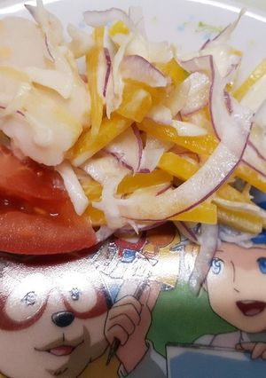 余り物野菜でサラダ♪-レシピのメイン写真