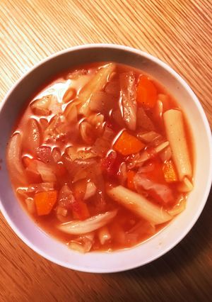 ずぼら、野菜ぶっ込み！ミネストローネ-レシピのメイン写真