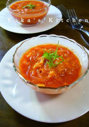 1日分の野菜の春雨卵スープ-レシピのメイン写真