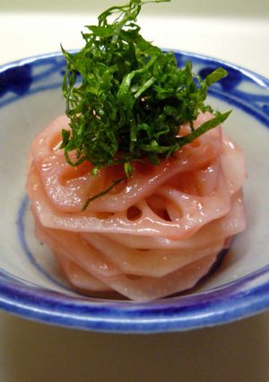 出始めの新蓮根を使った和え物-レシピのメイン写真