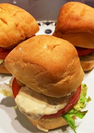 コストコ　ディナーロールナゲットバーガー-レシピのメイン写真
