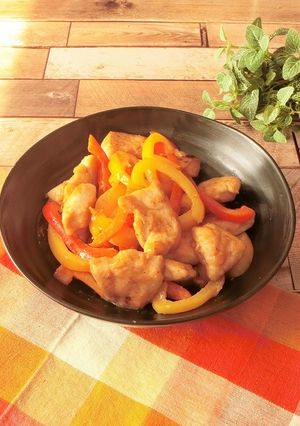 鶏胸肉とパプリカの味噌マヨソテー-レシピのメイン写真