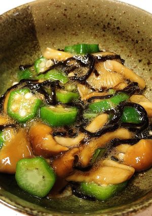 なめことオクラの白だし塩昆布和え-レシピのメイン写真