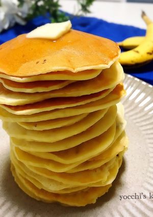 朝食に！優しいムニムニバナナホットケーキ-レシピのメイン写真