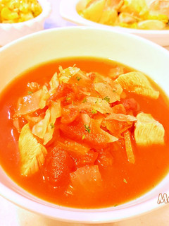 鶏胸肉と野菜のトマトスープ(^^)♡-レシピのメイン写真