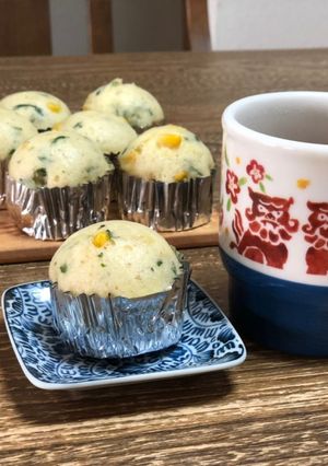 ヨシケイ残り材料で春菊蒸しパン-レシピのメイン写真
