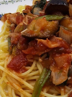 醤油とトマト缶でトマトソースパスタ☆-レシピのメイン写真