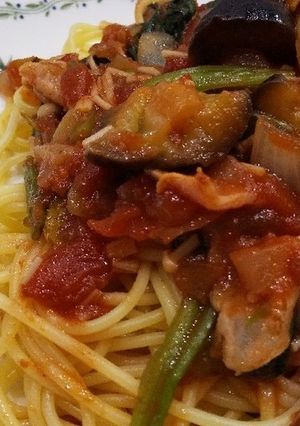 醤油とトマト缶でトマトソースパスタ☆-レシピのメイン写真
