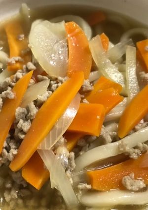 豚肉うどん野菜入り！-レシピのメイン写真