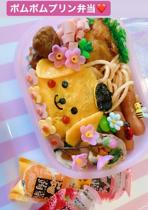 ポムポムプリン弁当 キャラ弁 春弁-レシピのメイン写真