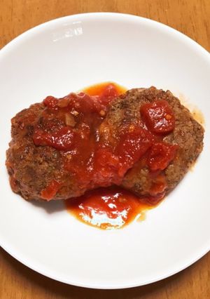 簡単トマト煮込みハンバーグ-レシピのメイン写真