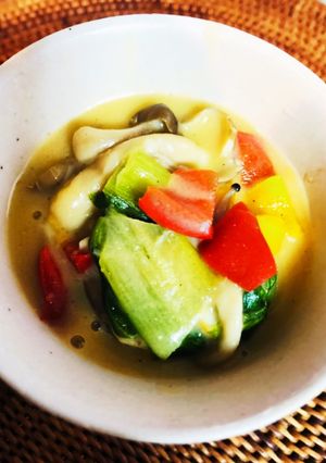 生クリーム不要！青梗菜と帆立のクリーム煮-レシピのメイン写真