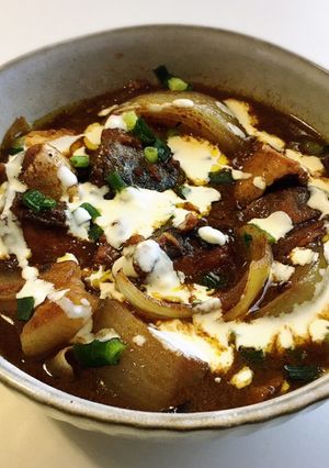 赤ワインで煮込む鯖味噌カレー味-レシピのメイン写真