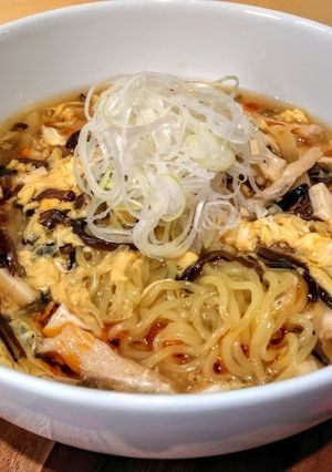 きくらげの佃煮でサンラータン麺-レシピのメイン写真