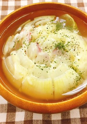 たまねぎのミルフィーユスープ-レシピのメイン写真