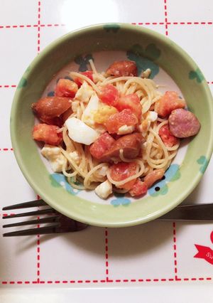 トマトとウインナーのサラダパスタ-レシピのメイン写真