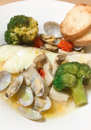 ポリクック『甘塩鱈のアクアパッツァ風』-レシピのメイン写真