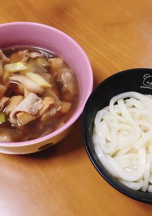 炒め豚バラネギで美味簡単♡つけ麺うどん♡-レシピのメイン写真