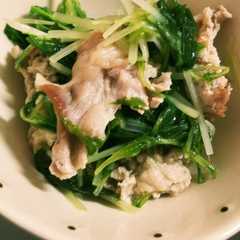 水菜と豚肉の白だし煮-レシピのメイン写真