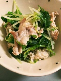 水菜と豚肉の白だし煮-レシピのメイン写真