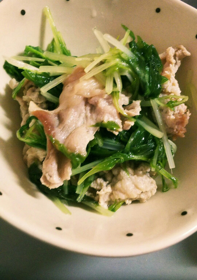 水菜と豚肉の白だし煮-レシピのメイン写真