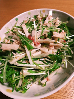 水菜と長芋の梅さっぱりサラダ-レシピのメイン写真