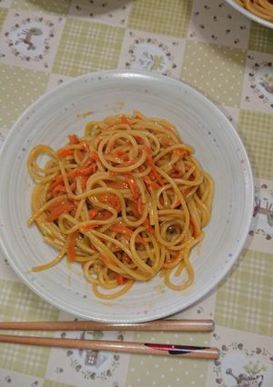 休校メニュー 3 簡単カレーパスタ-レシピのメイン写真