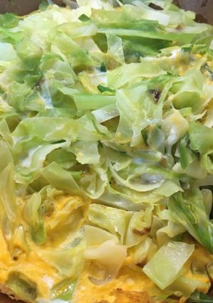 キャベツの卵とじ★ソースでいただきます-レシピのメイン写真
