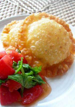 ◆揚げカレー餃子noトマトソース添え◆-レシピのメイン写真