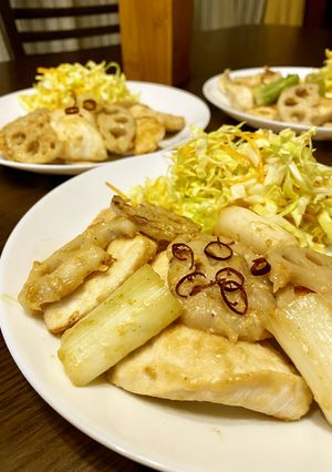 鶏胸肉と蓮根の味噌マヨ炒め-レシピのメイン写真