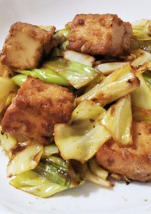 簡単厚揚げとキャベツの味噌炒め-レシピのメイン写真