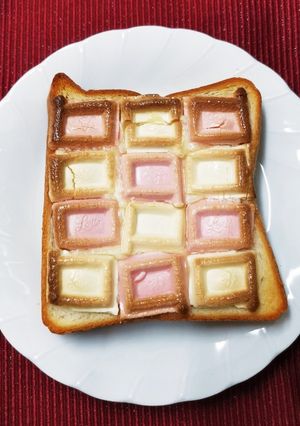 市松模様風チョコトースト-レシピのメイン写真
