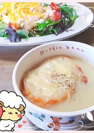 オニオンスープのバゲット乗せ-レシピのメイン写真
