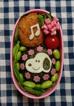 キャラ弁♥️スヌーピー-レシピのメイン写真
