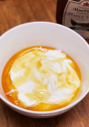 ヨーグルトにはメープルシロップ-レシピのメイン写真
