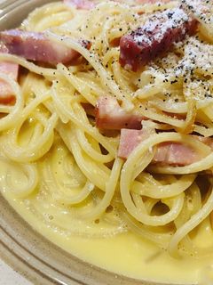 全卵&牛乳で簡単カルボナーラ♪-レシピのメイン写真