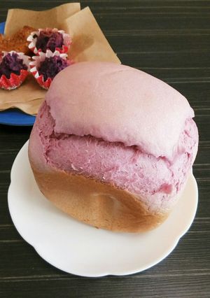 紫いもの ♫ ふわっふわ♪食パン-レシピのメイン写真