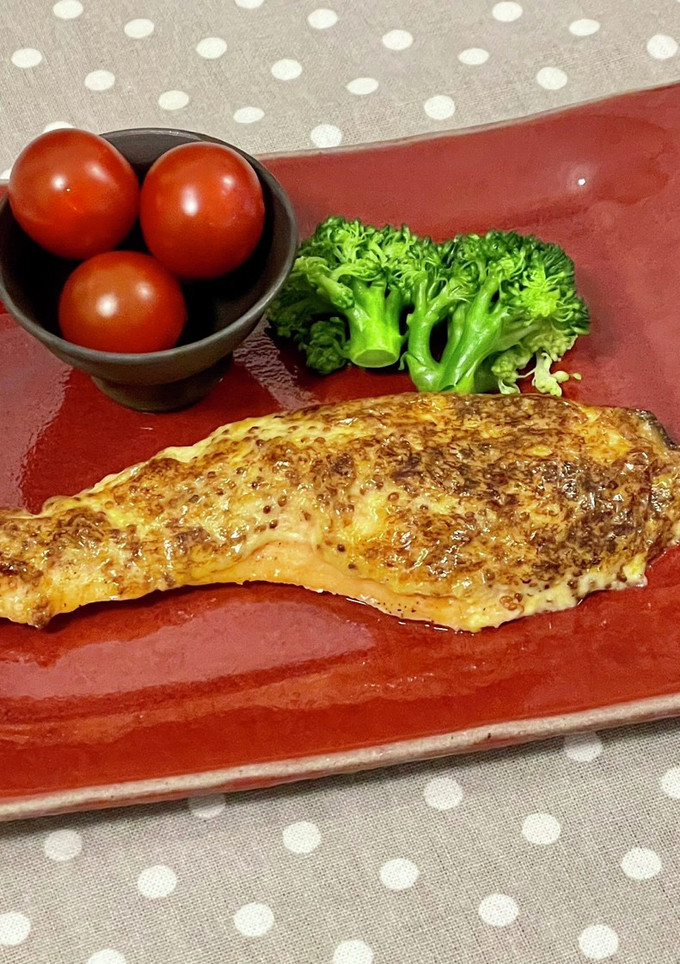 サーモンのマヨ粒マスタードソース焼き-レシピのメイン写真