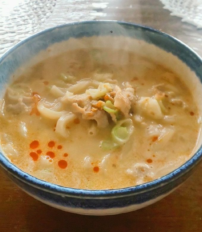 鯖味噌缶坦々うどん-レシピのメイン写真