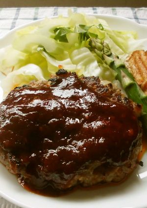超あらびきの合い挽き肉で、ハンバーグ♫-レシピのメイン写真