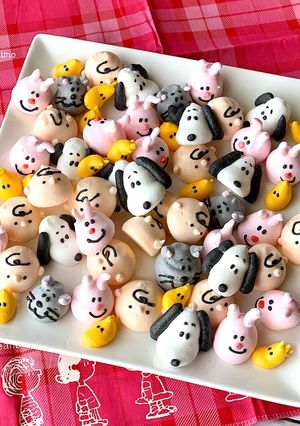 スヌーピーのメレンゲクッキー-レシピのメイン写真