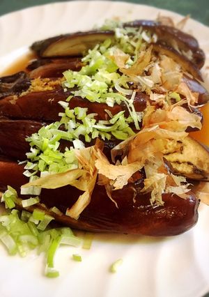 麺つゆポン酢とレンジで簡単！ナスの生姜煮-レシピのメイン写真