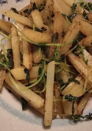 じゃが芋と豆苗の味噌マヨソテー-レシピのメイン写真