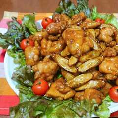 รูปของ お酢でさっぱりと♪チキンチキンごぼう