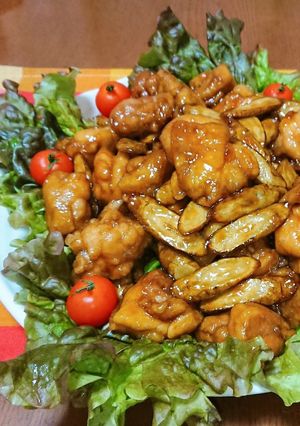 お酢でさっぱりと♪チキンチキンごぼう-レシピのメイン写真