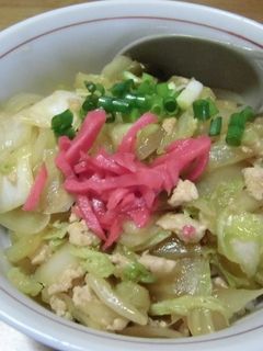 白菜のそぼろあんかけ丼-レシピのメイン写真