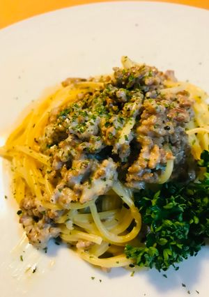 ミート＆チーズソースのパスタ-レシピのメイン写真